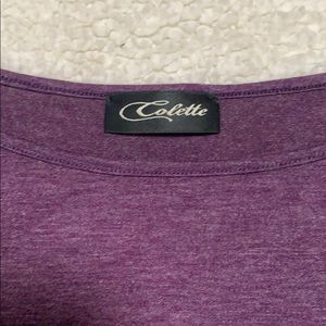 Purple Slit Sleeve Top